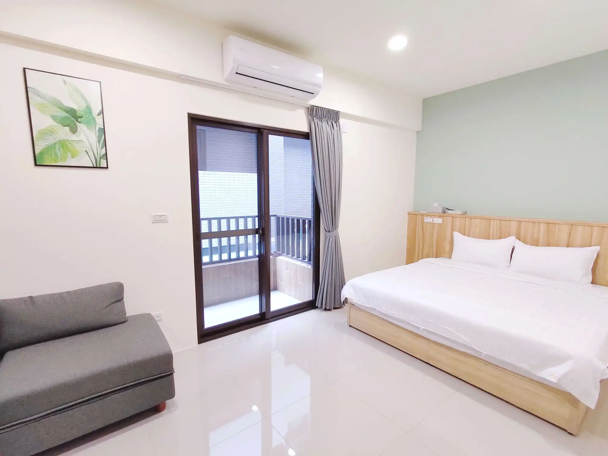 煦願民宿 201 雙人房臥室景觀